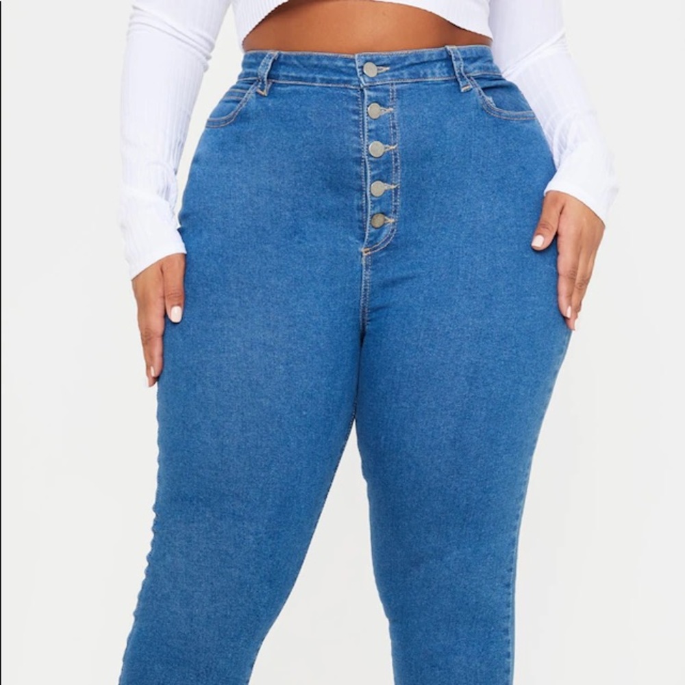 Pretty little thing plus size high waist jeans